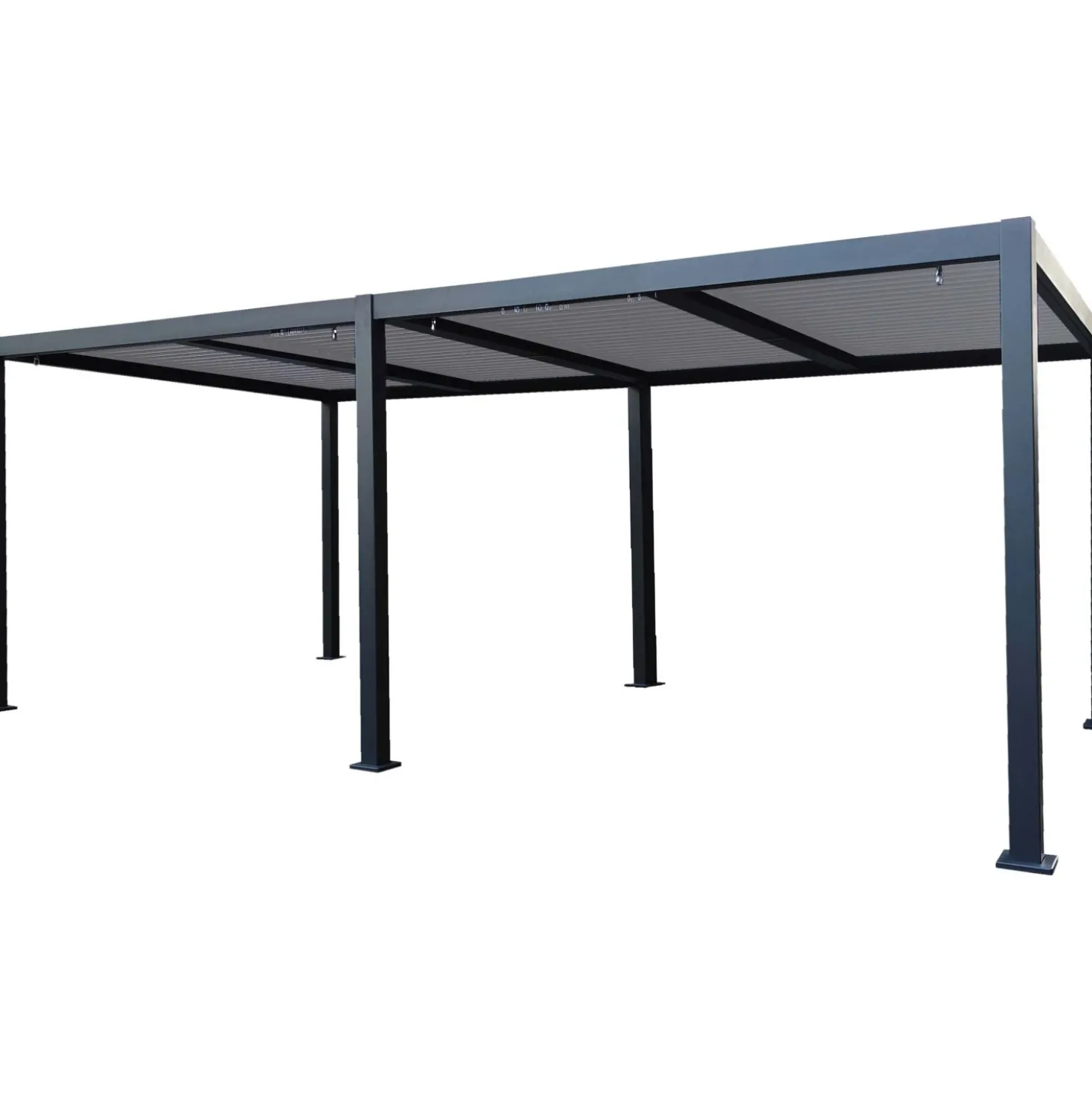 Pergola bioclimatica in alluminio Solanum Twin 300x600xH240 cm antracite