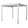 Pergola bioclimatica in alluminio Topeka 300x300 cm bianco