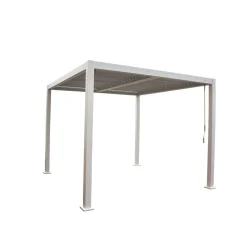 Pergola bioclimatica in alluminio Solanum Plus 300x400xH240 cm bianco
