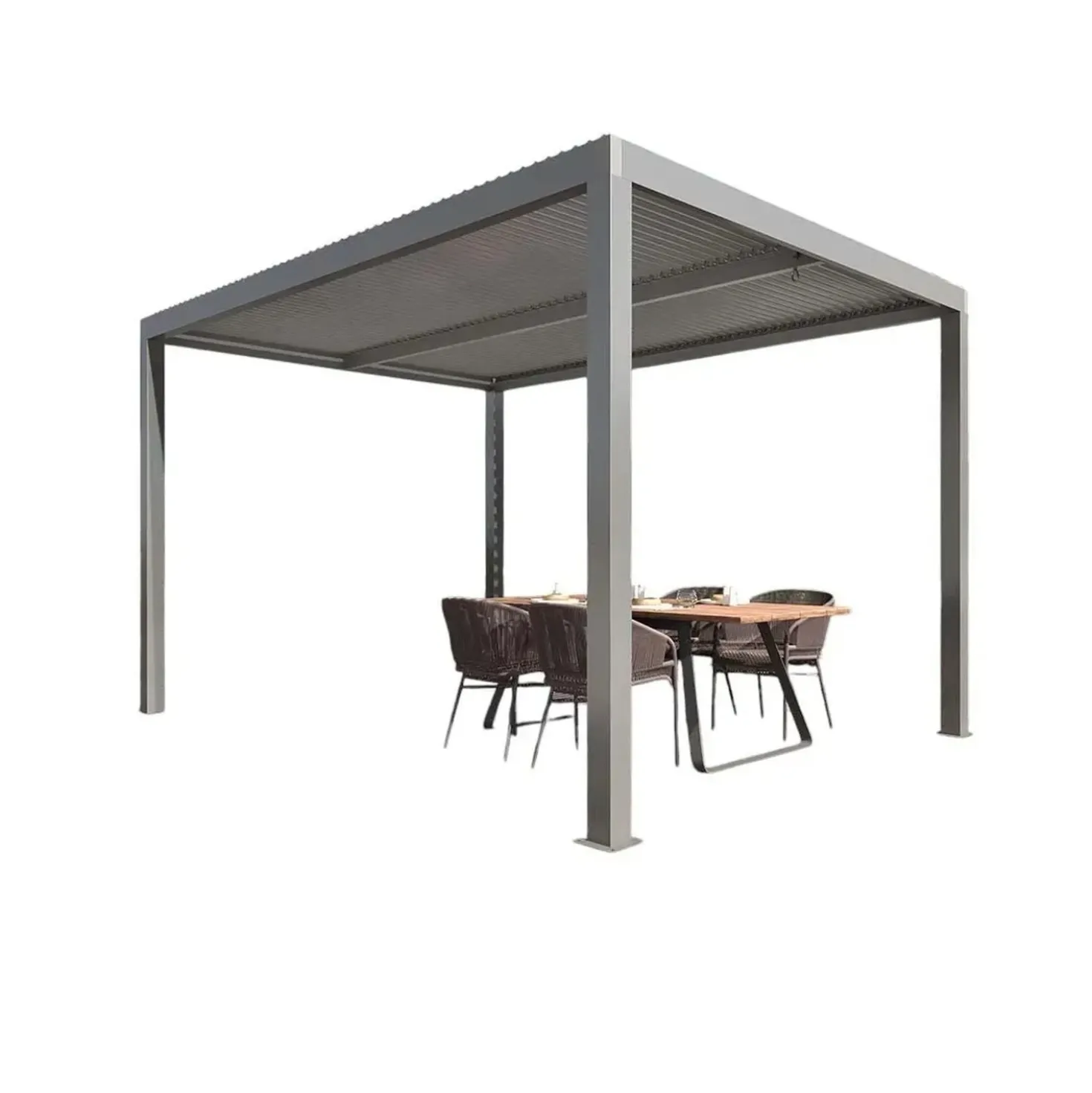 Pergola bioclimatica in alluminio Atena100 295x392xH250 cm antracite