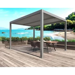 Pergola bioclimatica in alluminio Atena100 295x295xH250 cm antracite