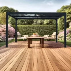 Pergola bioclimatica in alluminio 3630 antracite 360x300 cm