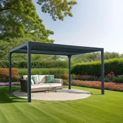 Pergola bioclimatica in alluminio 3630 antracite 360x300 cm