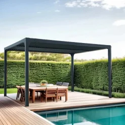 Pergola bioclimatica in alluminio 3630 antracite 360x300 cm