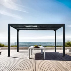 Pergola bioclimatica in alluminio 3630 antracite 360x300 cm