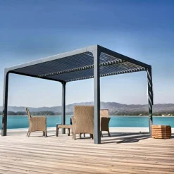 Pergola bioclimatica in alluminio 3630 antracite 360x300 cm