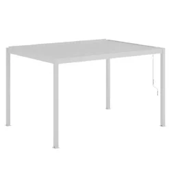 Pergola bioclimatica in alluminio Topeka 300x400 cm bianco