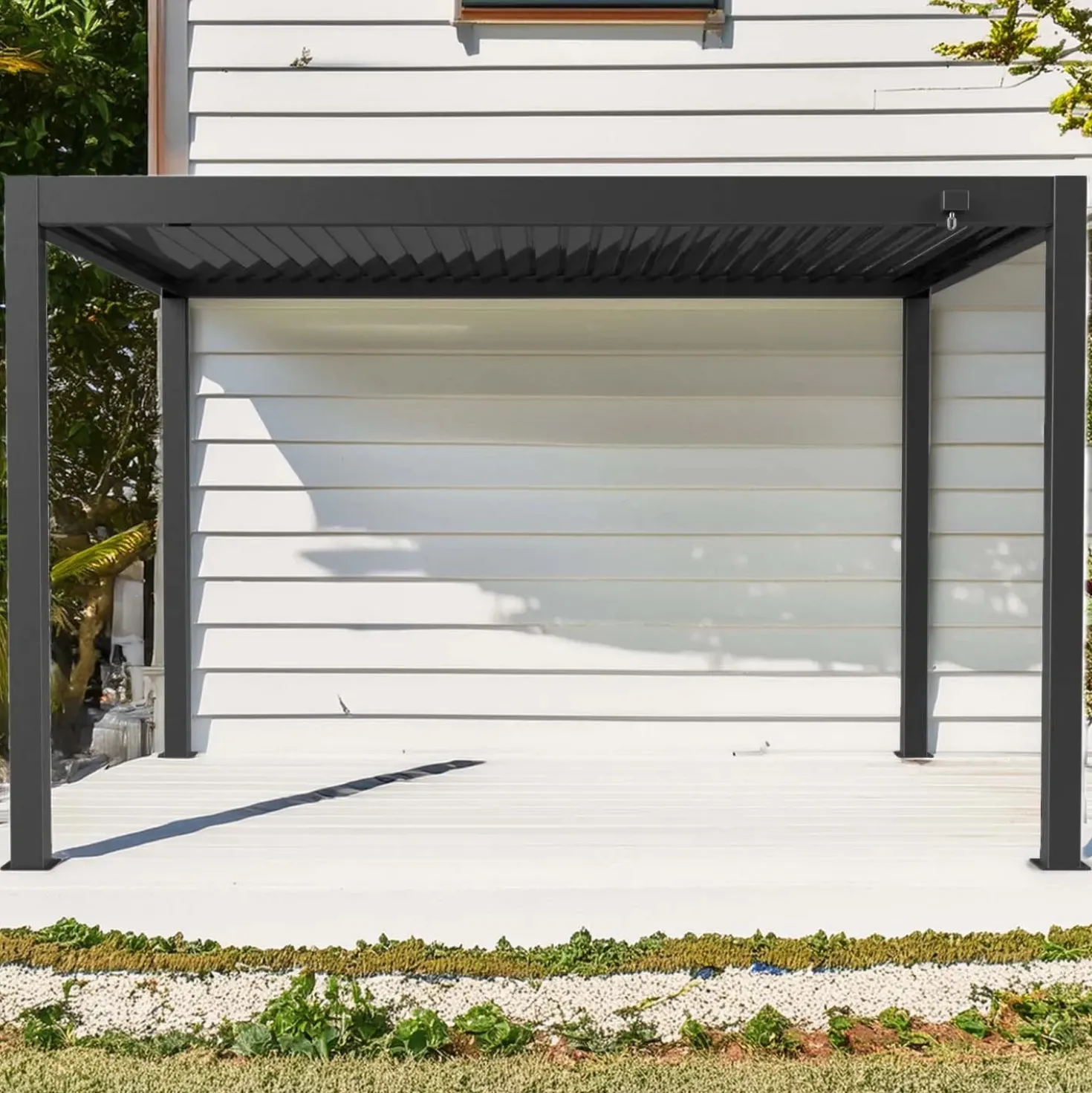 Pergola bioclimatica in alluminio Atena120 295x392xH250 cm antracite