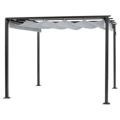 Pergola in acciaio e poliestere Texhoma 300x300x230 cm