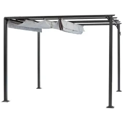 Pergola in acciaio e poliestere Texhoma 300x300x230 cm