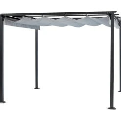 Pergola in acciaio e poliestere Texhoma 300x300x230 cm