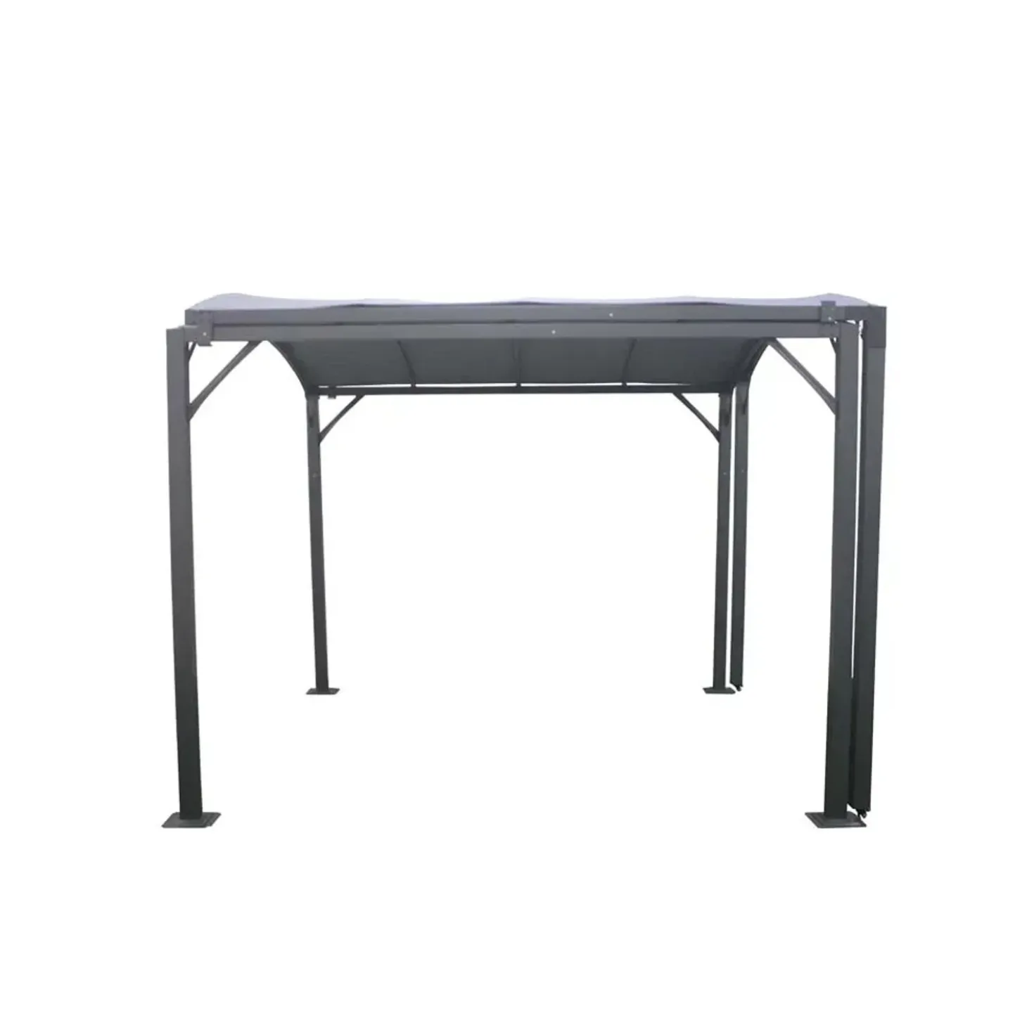 Pergola in acciaio galvanizzato copertura in poliestere 243x565x300 cm antracite