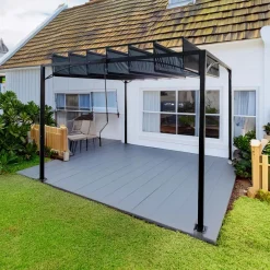 Pergola in alluminio e Textilen 300x300 cm antracite