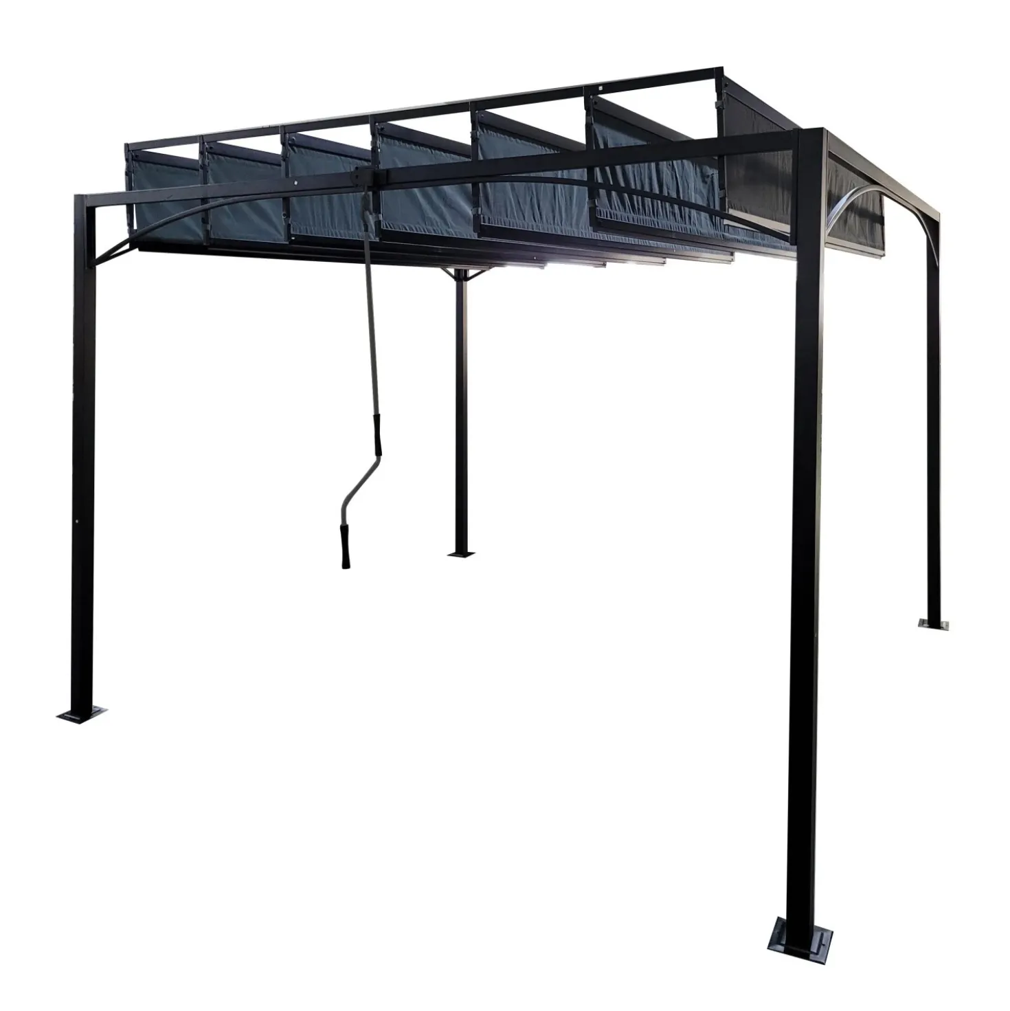Pergola in alluminio e Textilen 300x300 cm antracite