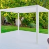 Pergola in alluminio Myara 394x296x250 cm bianco