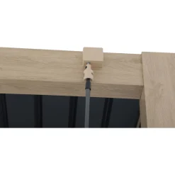 Pergola in alluminio Myara L580xP296xH250 cm legno chiaro