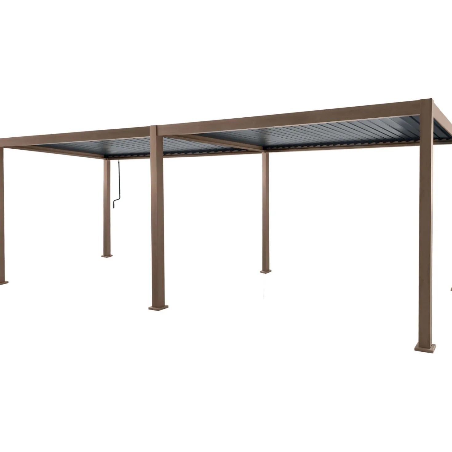 Pergola in alluminio Myara L580xP296xH250 cm legno chiaro