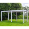 Pergola in alluminio Myara 580x296xH250 cm bianco