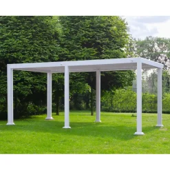 Pergola in alluminio Myara 580x296xH250 cm bianco