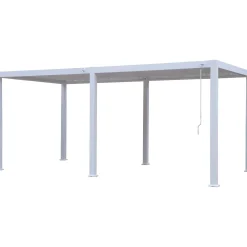 Pergola in alluminio Myara 580x296xH250 cm bianco