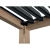 Pergola in alluminio Myara L394xP296xH250 cm legno chiaro