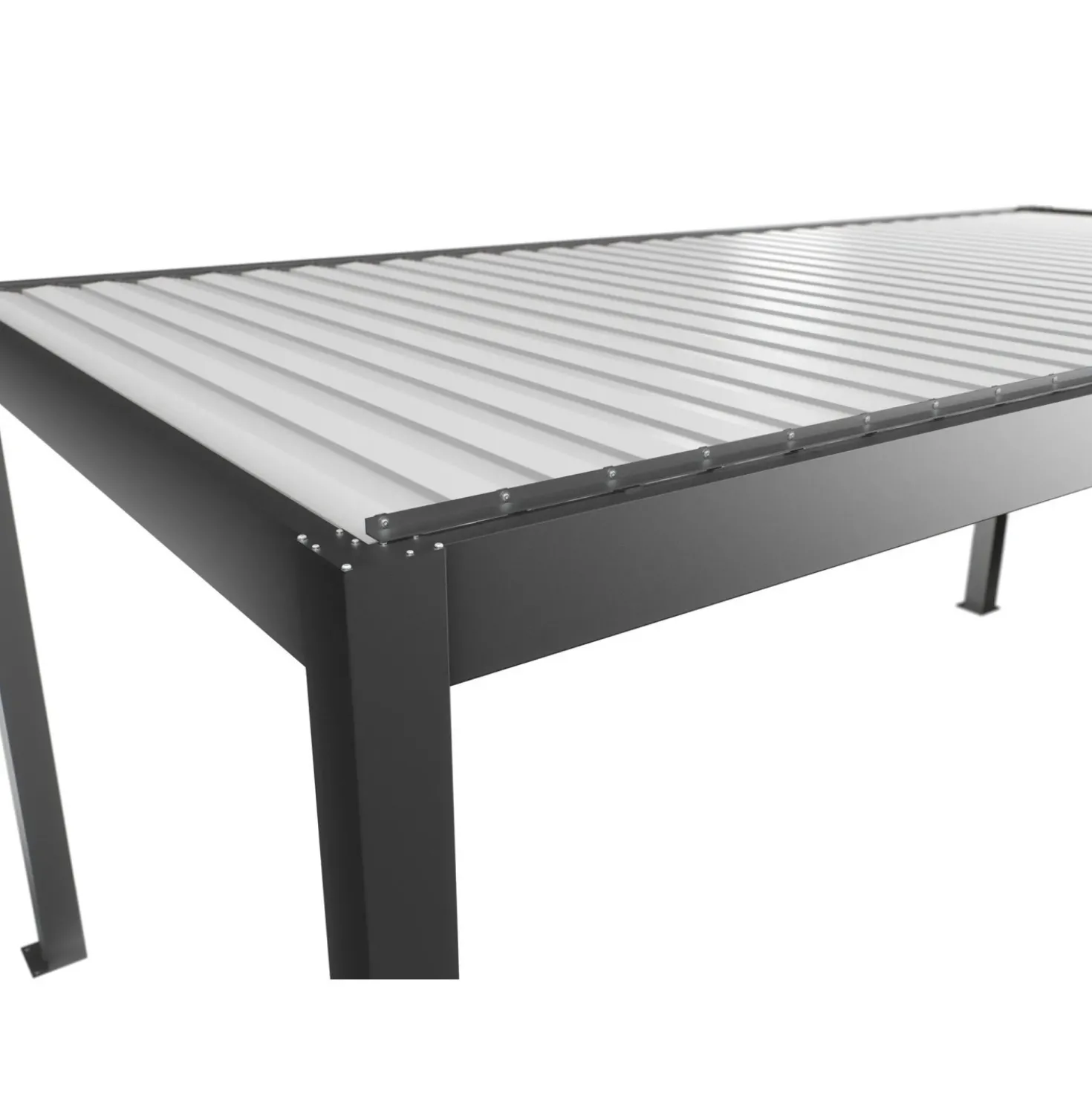 Pergola in metallo Biohort grigio quarzo/bianco 608x312x264 cm