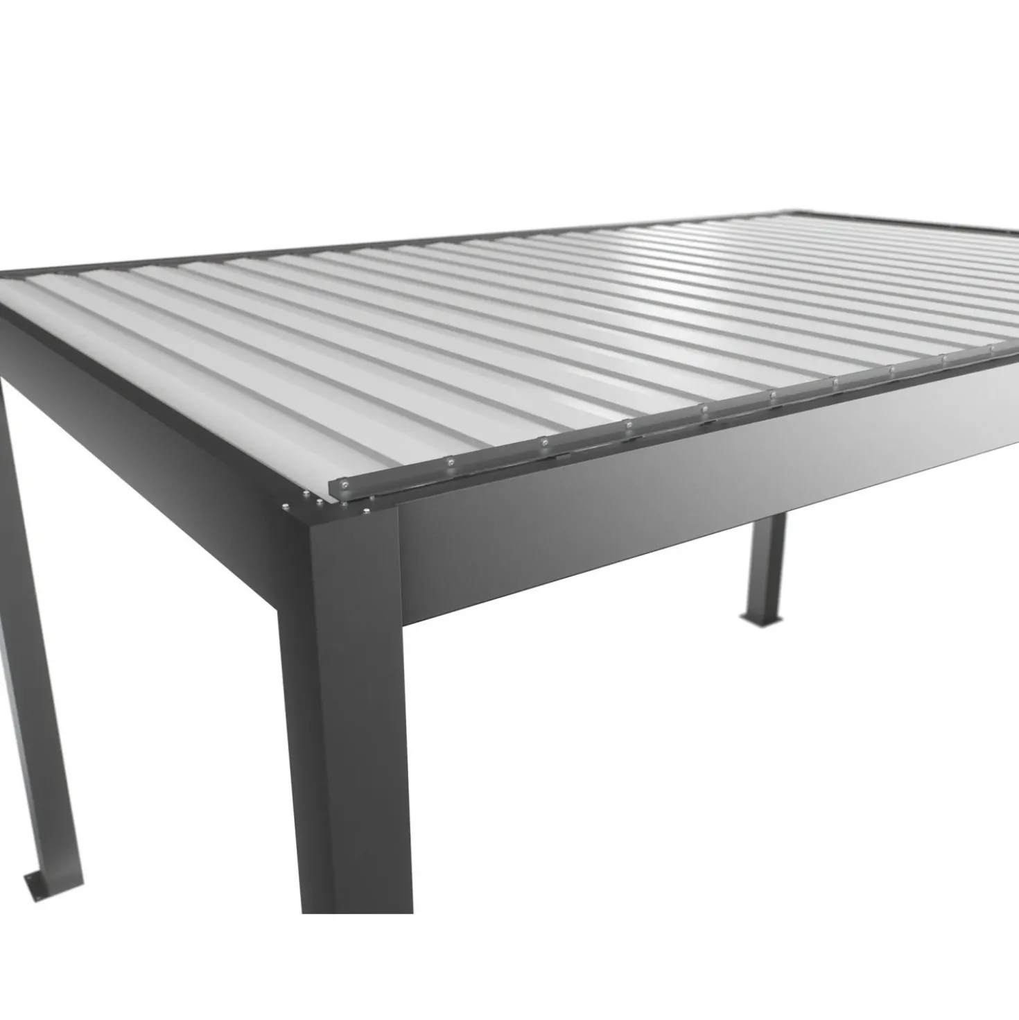 Pergola in metallo Biohort grigio quarzo/bianco 404,5x312x264 cm