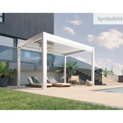 Pergola in metallo Biohort bianco/argento 552,5x367,5x264 cm
