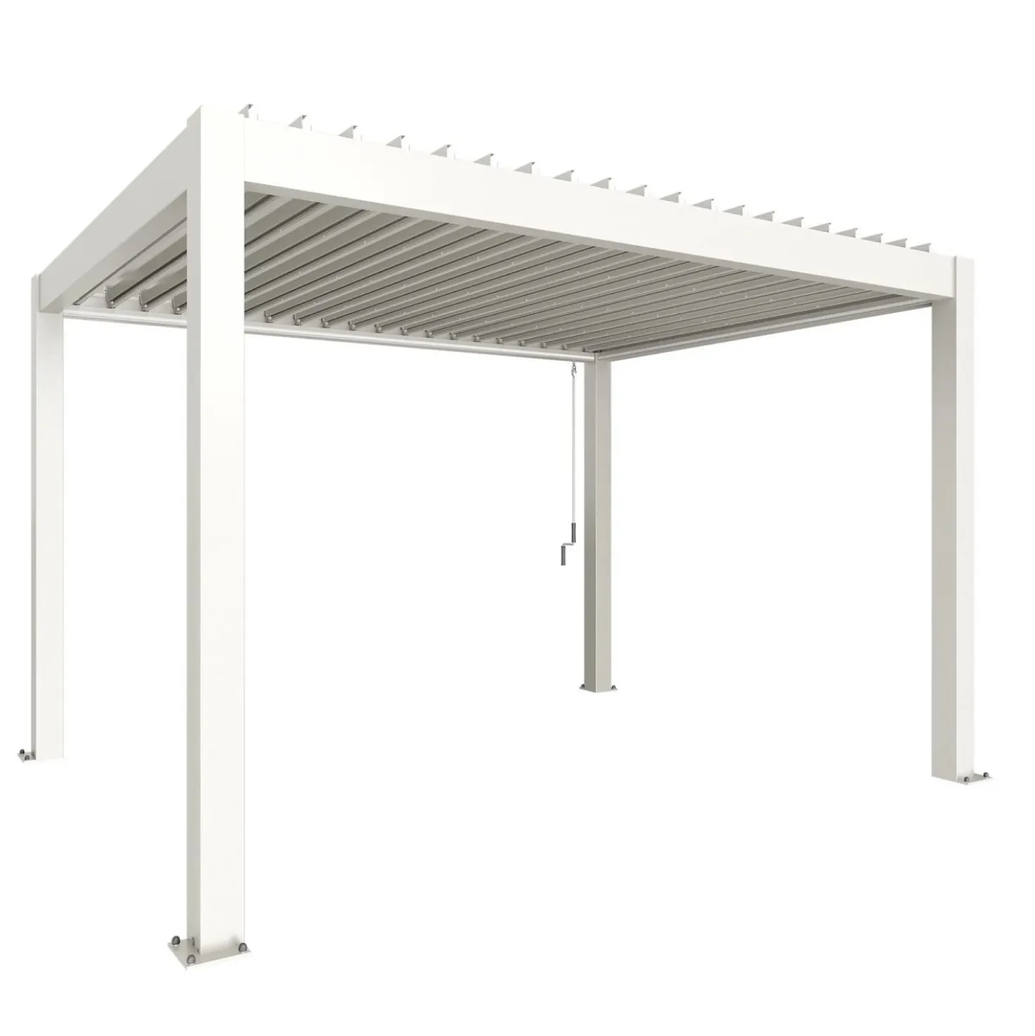 Pergola in metallo Biohort 4 m x 3 m bianca