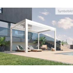 Pergola in metallo Biohort bianco 515,5x367,5x264 cm