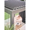 Pergola in metallo Biohort grigio scuro/bianco 460x367,5x264 cm
