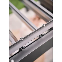 Pergola in metallo Biohort grigio scuro/bianco 460x367,5x264 cm