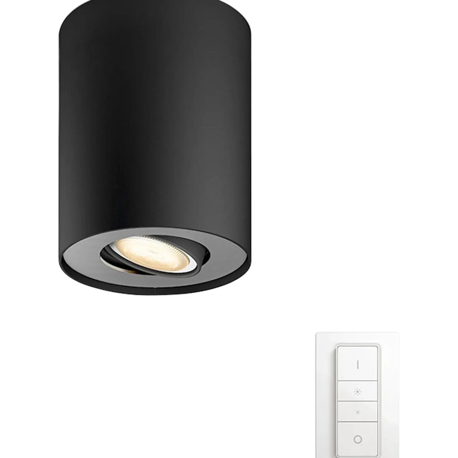 Philips Hue faretto Pillar White ambiance con telecomando Dimmer switch nero