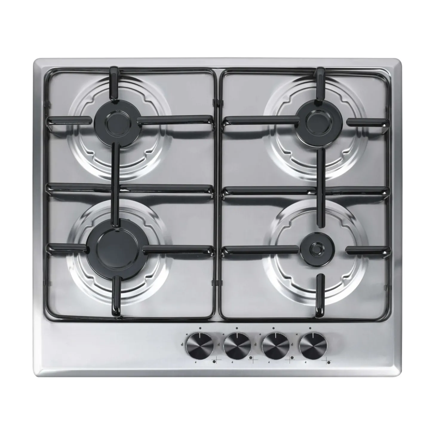 Piano cottura gas Samet Circe 4 fuochi inox 58x51 cm