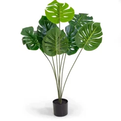 Pianta artificiale in plastica Monstera h120 cm
