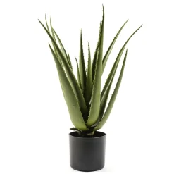 Pianta finta Aloe in vaso 60 cm verde