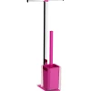 Piantana portarotolo e portascopino bagno Rainbow H 58,8 cm fucsia