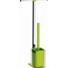 Piantana portarotolo e portascopino bagno Rainbow H 58,8 cm verde