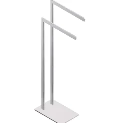 Piantana portasalviette acciaio cromato 24x16x80 cm