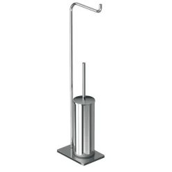 Piantana wc acciaio cromato 16x11x66,5 cm