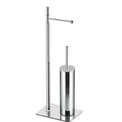 Piantana wc acciaio cromato 16x11x57 cm