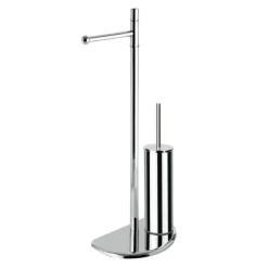 Piantana wc acciaio cromato 27x14,5x62 cm