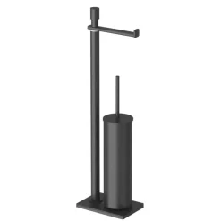 Piantana wc nero opaco 16x11x57 cm