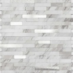 Piastrella adesiva mosaico Carrara 4 pz 300x300x40 mm