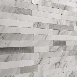 Piastrella adesiva mosaico Carrara 4 pz 300x300x40 mm