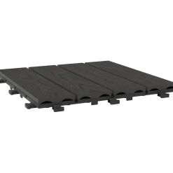 Piastrella da esterno a clic in WPC effetto legno antracite 30x30 cm 6 pz