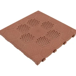 Piastrella da esterno autobloccante in polipropilene Easy line cotto 40x40 cm