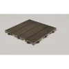 Piastrella da esterno in polipropilene e HDPE Snapwood cappuccino 38x38 cm