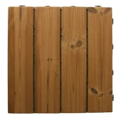 Piastrella da esterno in legno Woodstile termotrattato naturale 40x40 cm