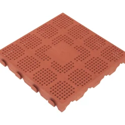 Piastrella da esterno in polipropilene drenante Combi cotto 39x39 cm